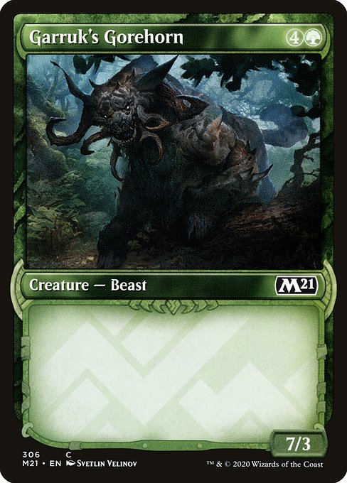 Garruk's Gorehorn (Showcase) - Core Set 2021 #306