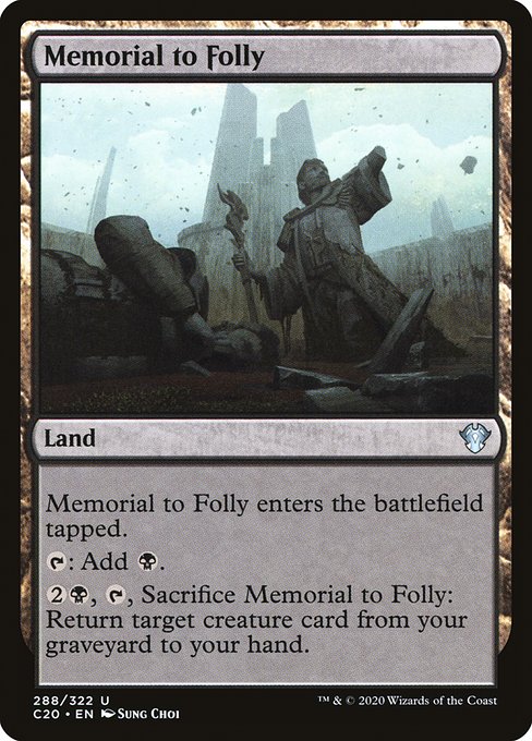 Memorial to Folly - Commander 2020 #288
