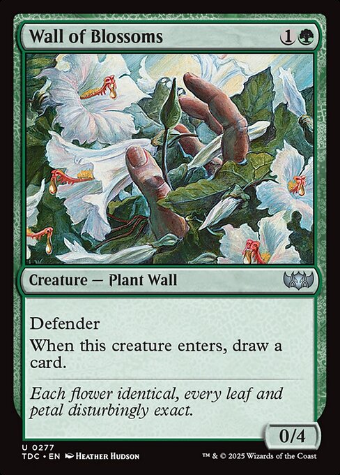 Wall of Blossoms - Commander: Tarkir: Dragonstorm:  - 277 - Near Mint