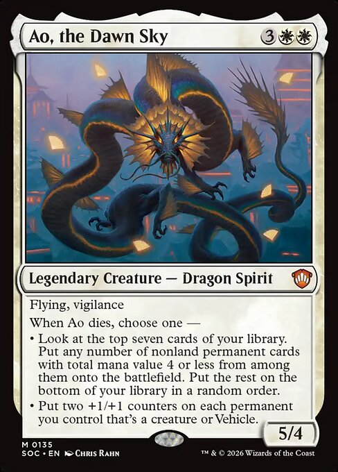 Ao, the Dawn Sky - Secrets of Strixhaven Commander #135