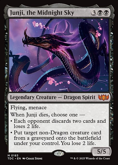 Junji, the Midnight Sky - Tarkir: Dragonstorm Commander #183