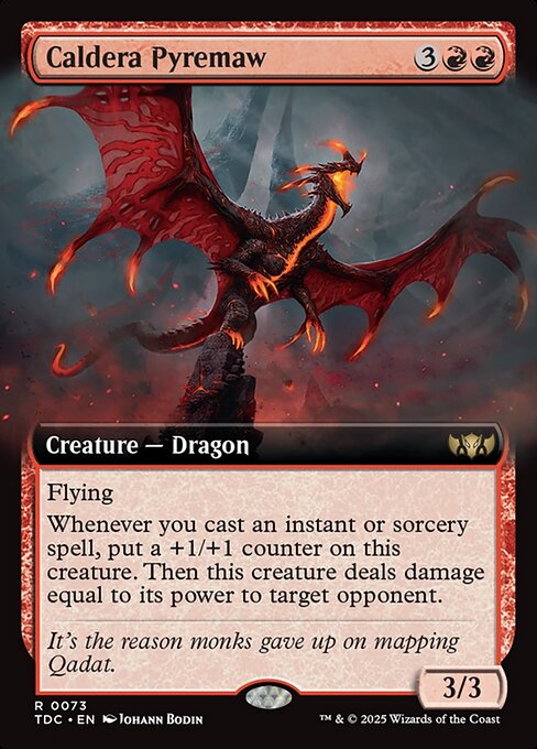 Caldera Pyremaw (Extended Art) - Tarkir: Dragonstorm Commander #73