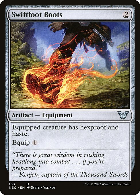 Swiftfoot Boots - Neon Dynasty Commander #163