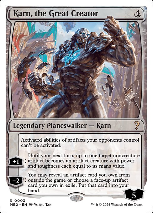 Karn, the Great Creator (White Border) - Mystery Booster 2 #3