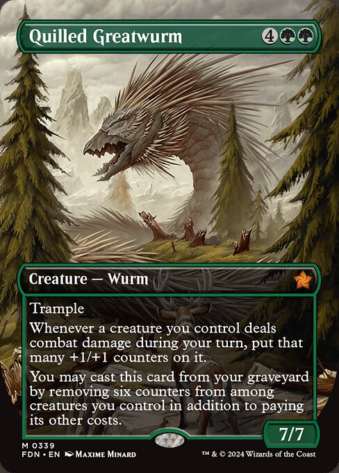 Quilled Greatwurm (Borderless) - Foundations #339