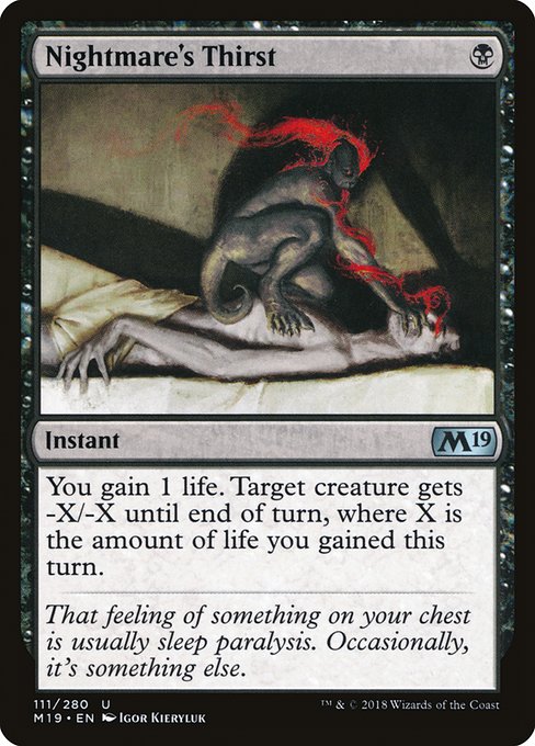 Nightmare's Thirst - Core Set 2019 #111