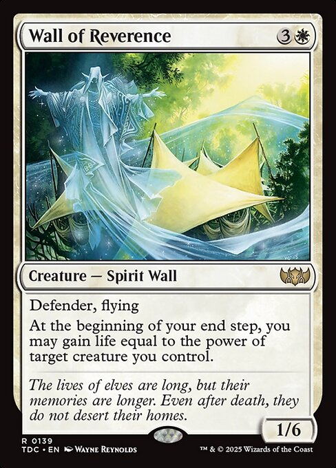 Wall of Reverence - Tarkir: Dragonstorm Commander #139