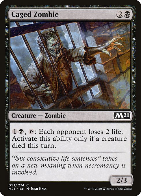 Caged Zombie - Core Set 2021 #91