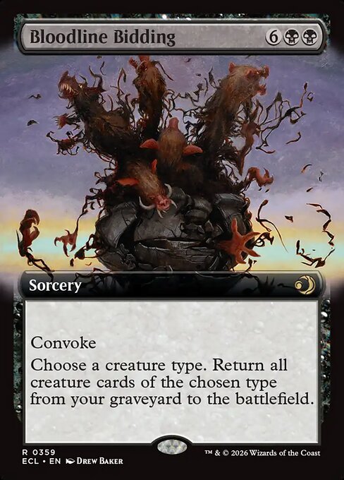 Bloodline Bidding (Extended Art) - Lorwyn Eclipsed #359