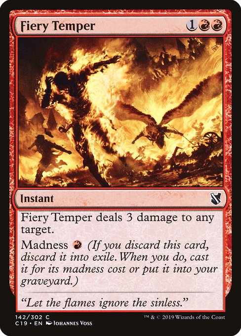 Fiery Temper - Commander 2019 #142