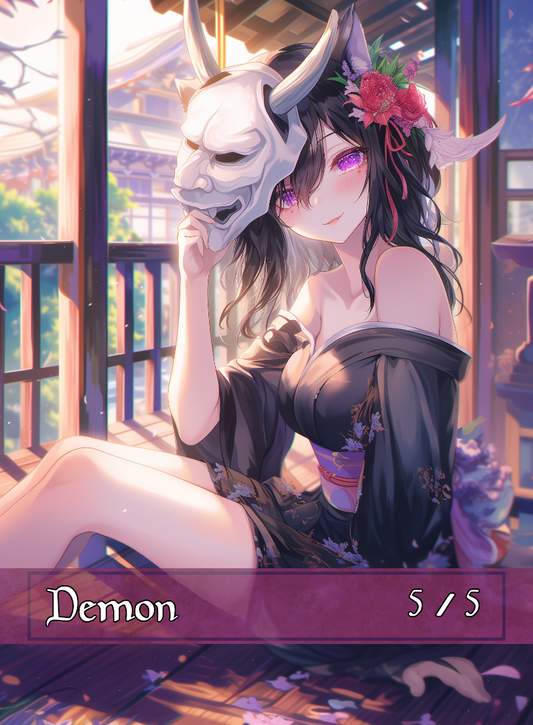 Demon token - custom Anime art design for tabletop gaming