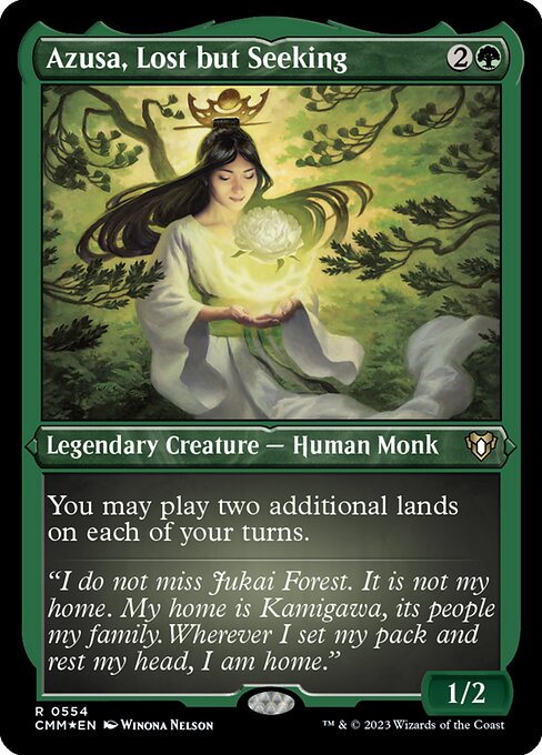 Azusa, Lost but Seeking (Foil Etched) - Commander Masters #554