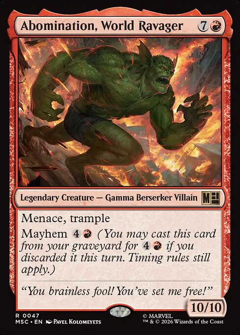 Abomination, World Ravager - Marvel Super Heroes Commander #47