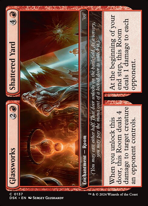 Glassworks // Shattered Yard - Duskmourn: House of Horror #137