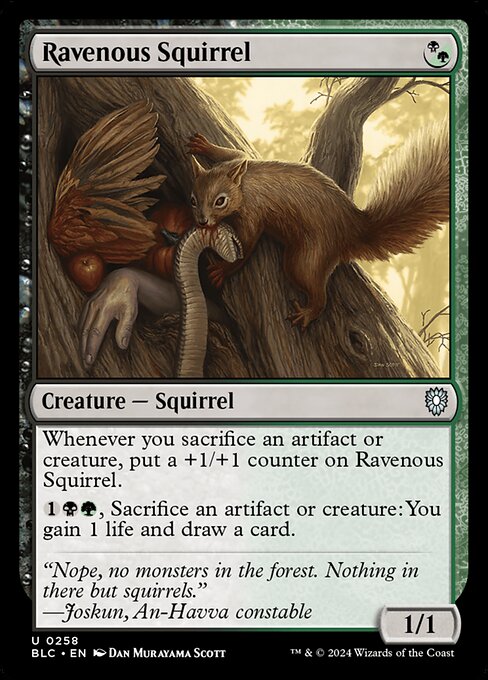 Ravenous Squirrel - Bloomburrow Commander #258