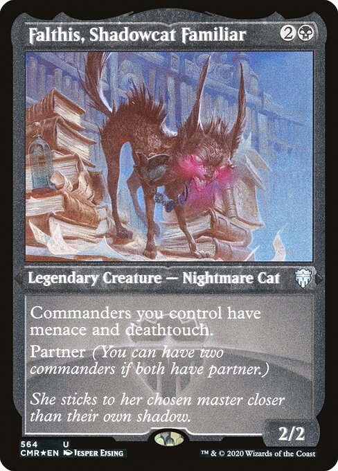 Falthis, Shadowcat Familiar (Foil Etched) - Commander Legends #564