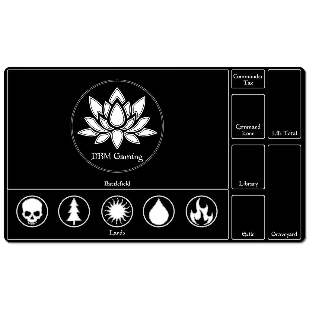 Magic Zone Layout 14" X 24" Playmat For EDH and Commander (multiple colors)