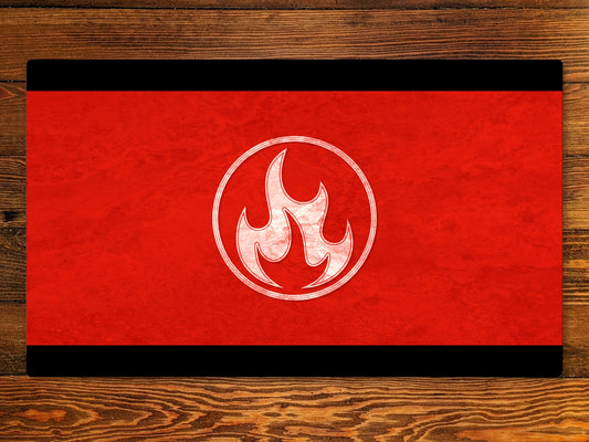 Red Mana Playmat - Mountain 14" X 24" Playmat For Card, Ccg, And Tabletop Games