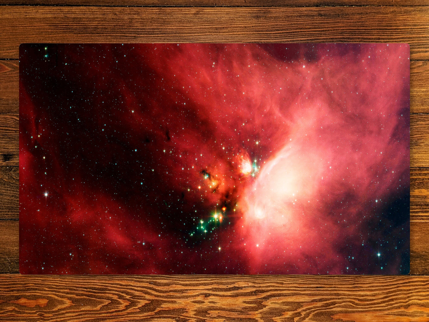 Magic Zone Layout 14" X 24" Playmat For Edh And Commander With The Rho Ophiuchi Dark Cloud Background