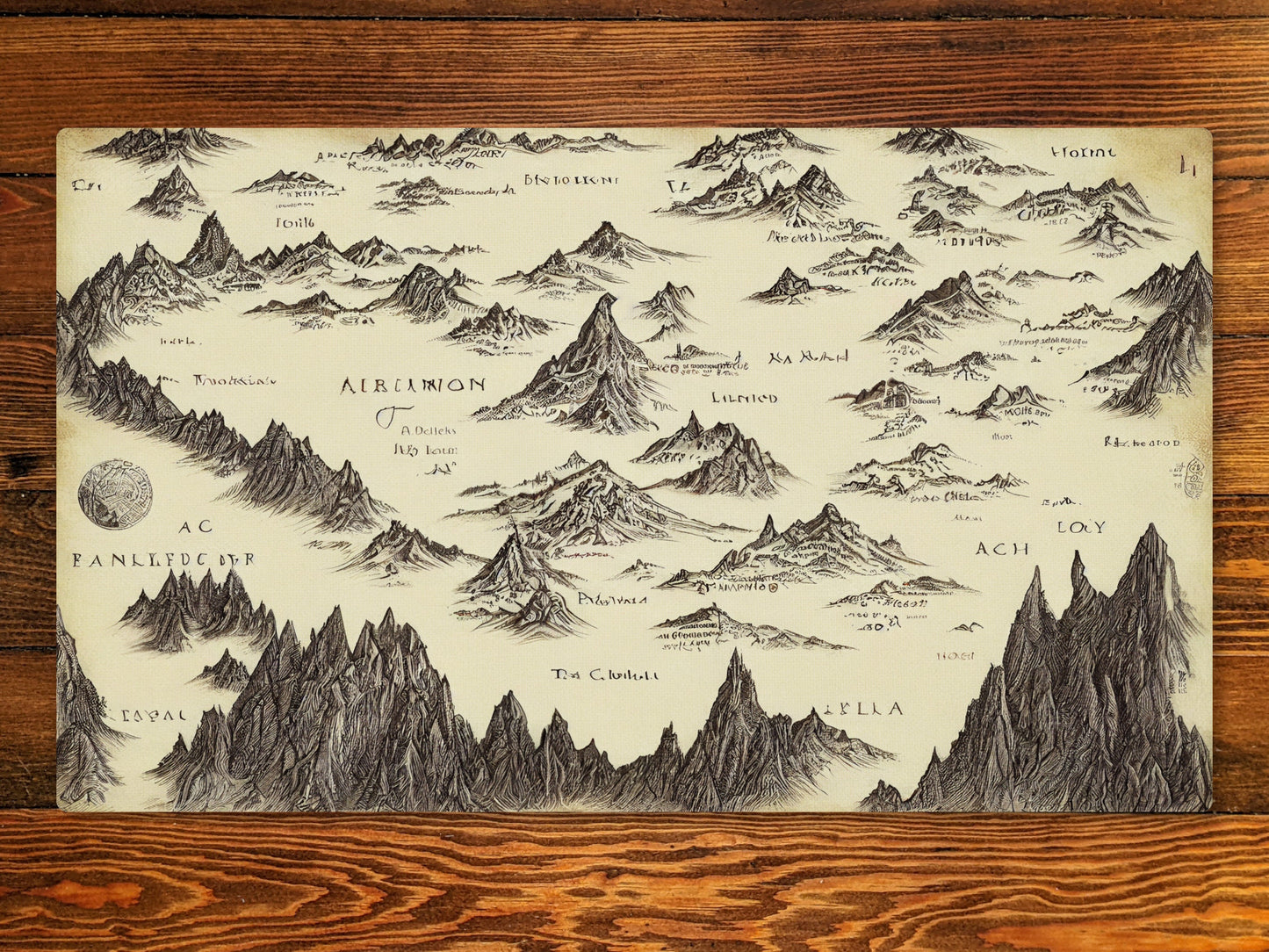 World Map 14" X 24" Playmat For Card, Ccg, And Tabletop Games