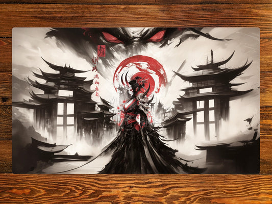 Japanese Demon Japanese Oni Yokai Spirit 14" X 24" MTG Playmat For Card, Ccg, And Tabletop Games, Magic  playmat Zone Layout for Commander
