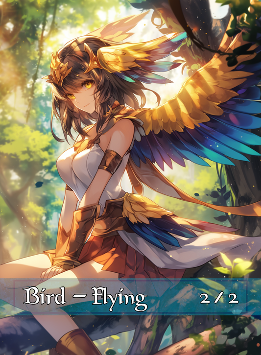 Bird token - custom Anime art design for tabletop gaming