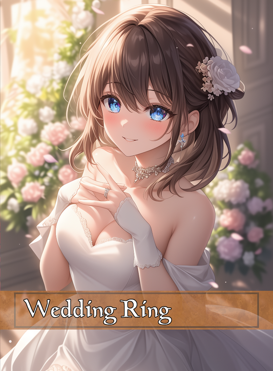 Wedding Ring token - custom Anime art design for tabletop gaming