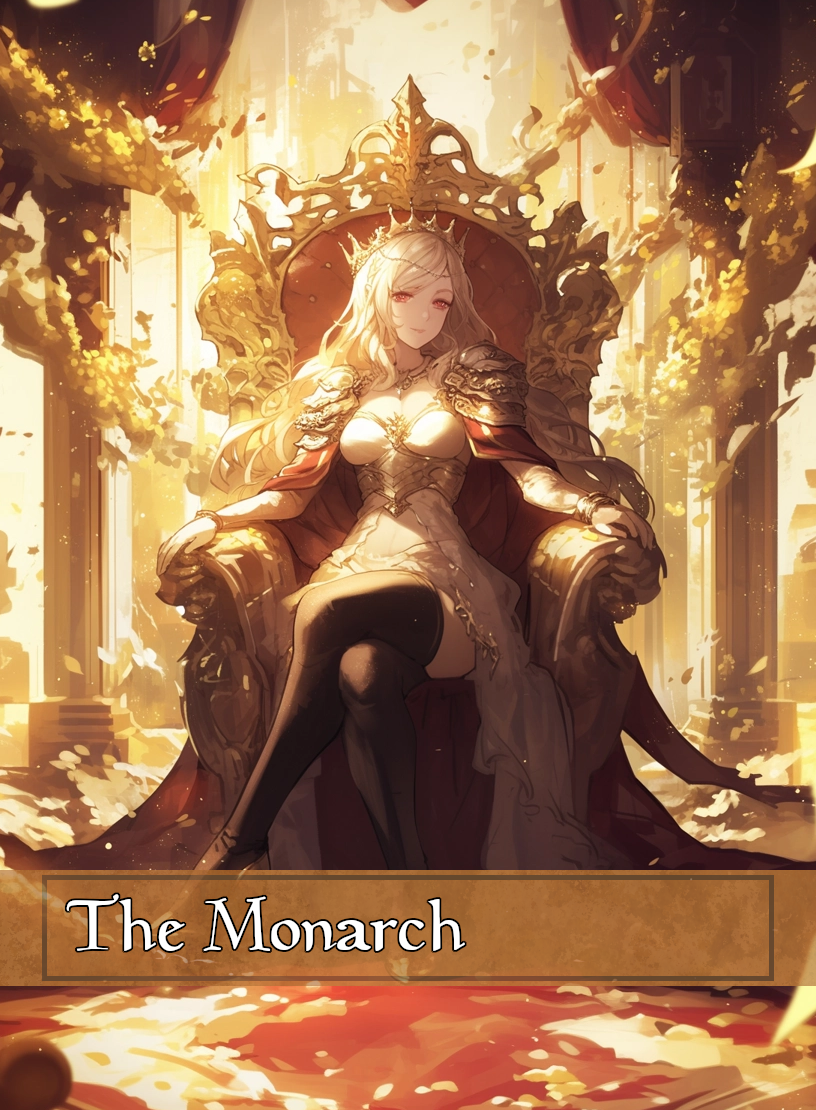 Monarch token - custom Anime art design for tabletop gaming