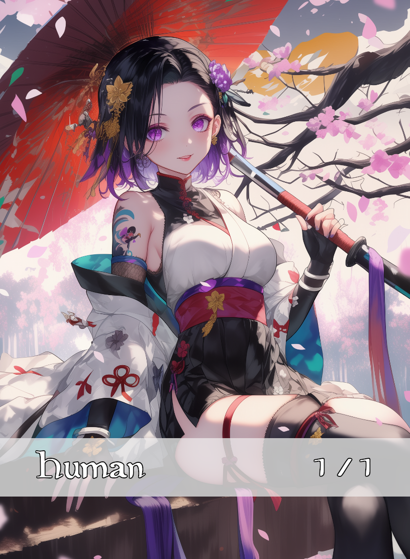 Human token - custom Anime art design for tabletop gaming