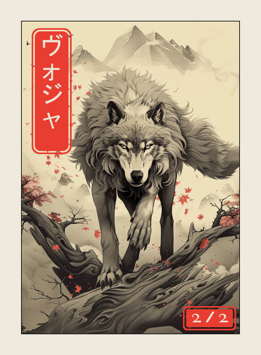 Voja token - custom Japanese art design for tabletop gaming