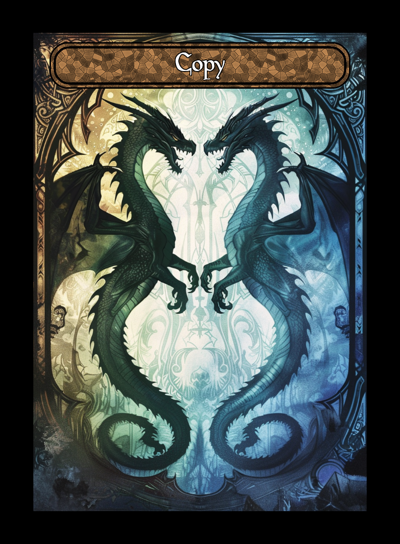 Copy token - custom Stained Glass art design for tabletop gaming