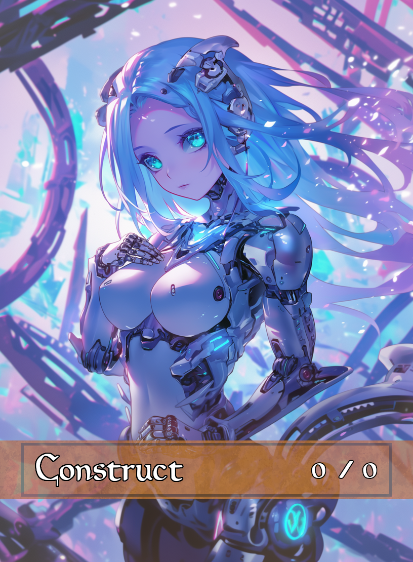 Construct token - custom Anime art design for tabletop gaming