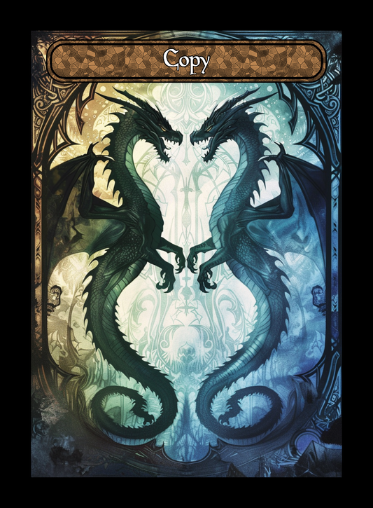 Copy token - custom Stained Glass art design for tabletop gaming