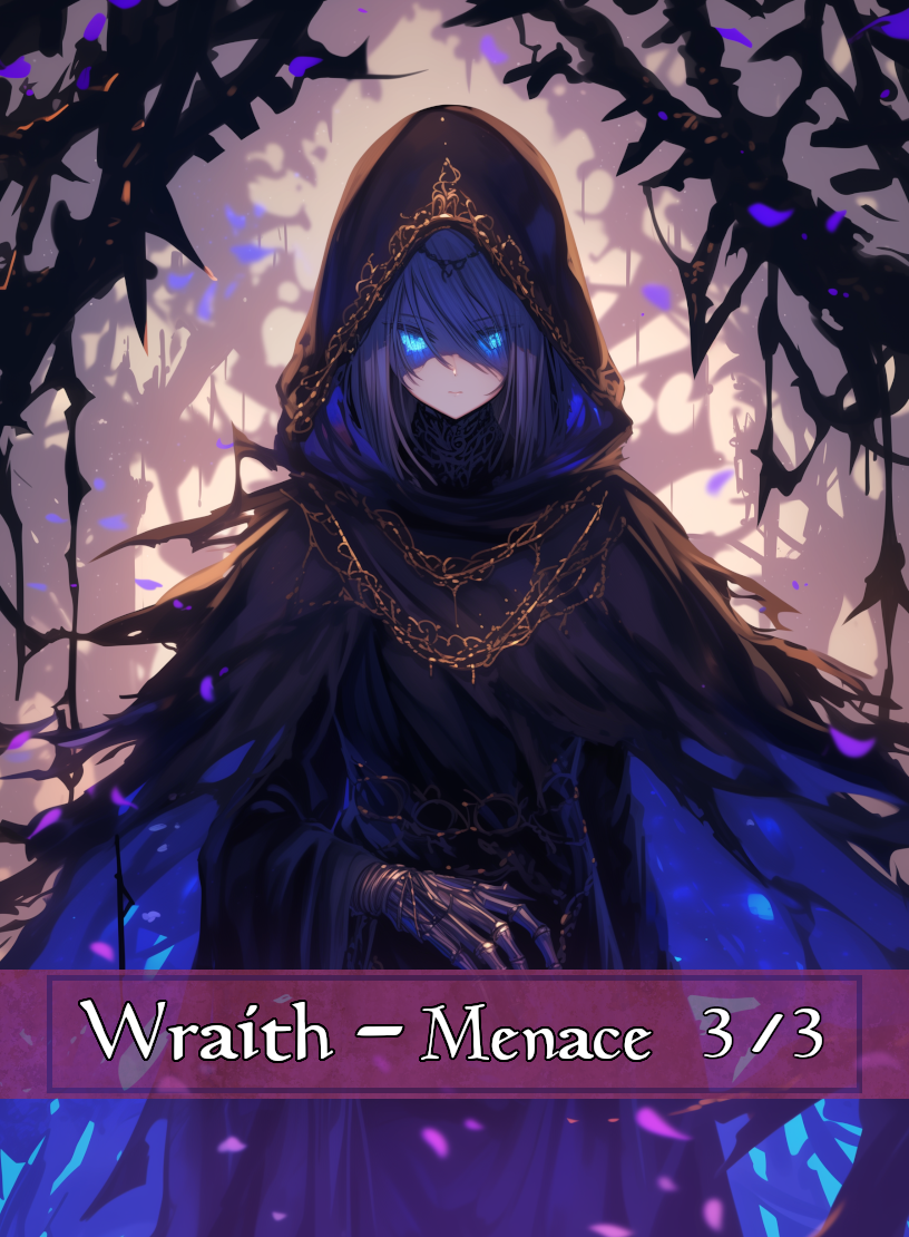 Wraith token - custom Anime art design for tabletop gaming
