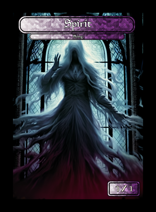 Spirit token - custom Stained Glass art design for tabletop gaming
