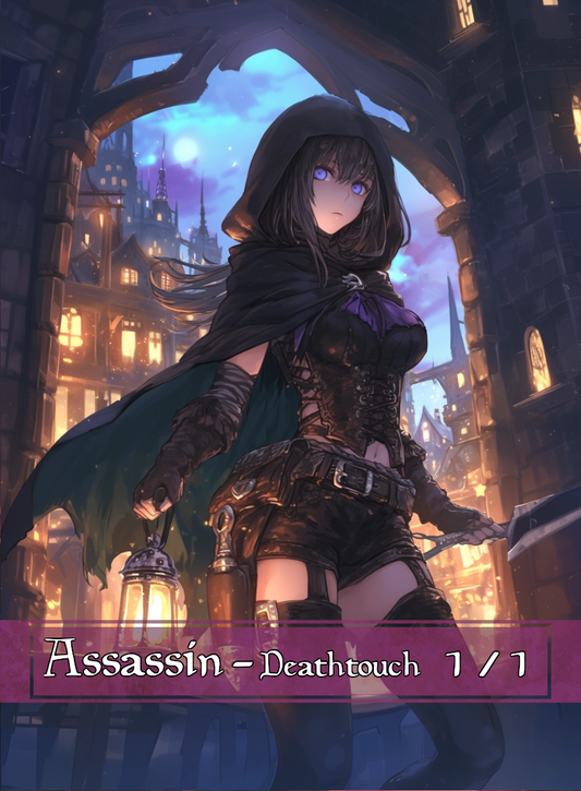 Assassin token - custom Anime art design for tabletop gaming