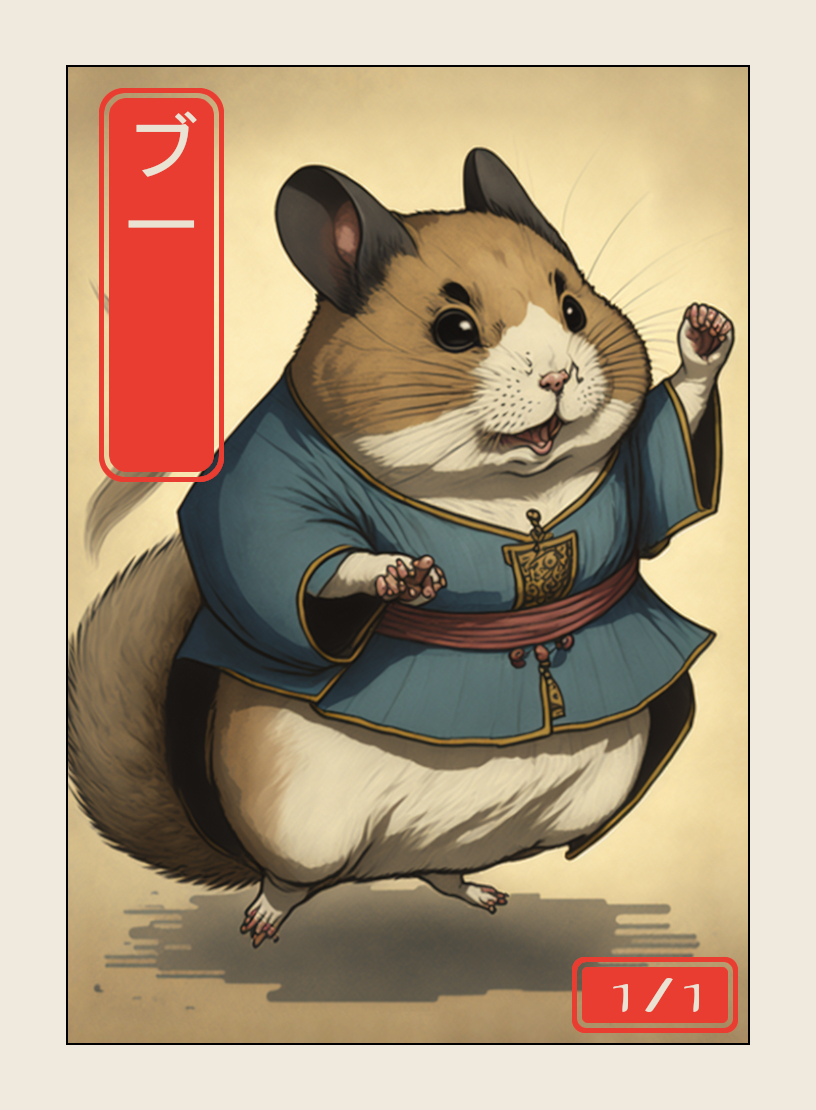 Boo token - custom Japanese art design for tabletop gaming